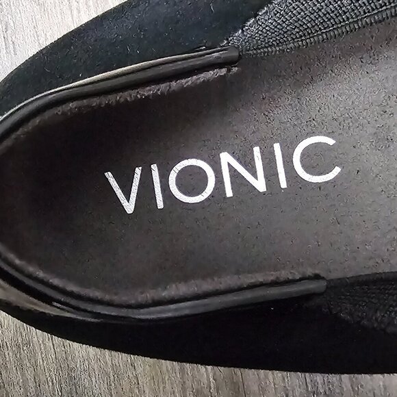 Vionic Women's Spark Tiegan Ballet Flats 359 Black Slip On Shoe - Picture 8 of 11